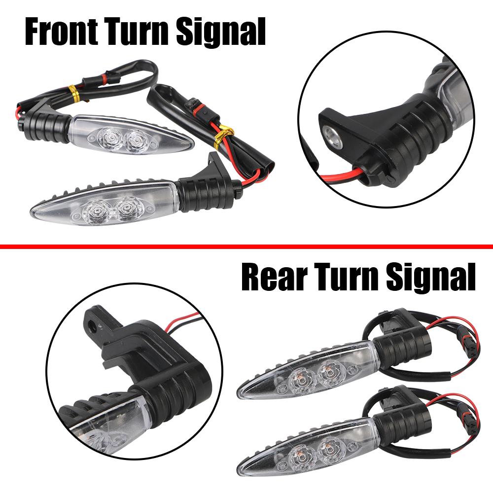 Motocycle Indicator Lamp Front Rear Turn Indicator LED Turn Lights Light Blinker 2Pcs/set