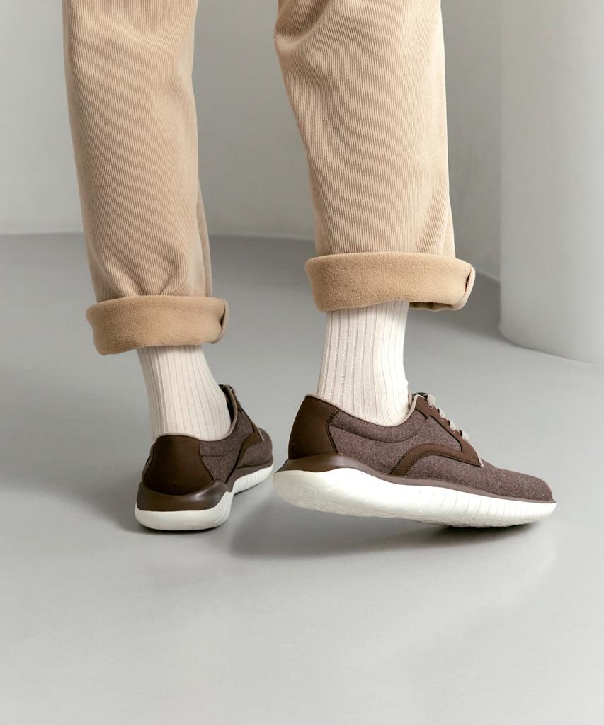 Ksns Urban Trek Wool Rib, Brown - Barefoot Shoes [Men'S]