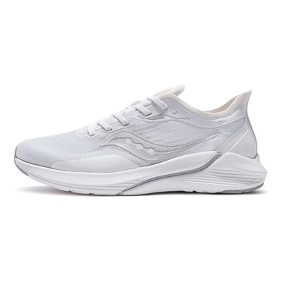 Humming 2 Lace-Up Fabric Cushioning Durable Breathable Lightweight Low-Top Running Shoes Men Running Shoes White S28181-2