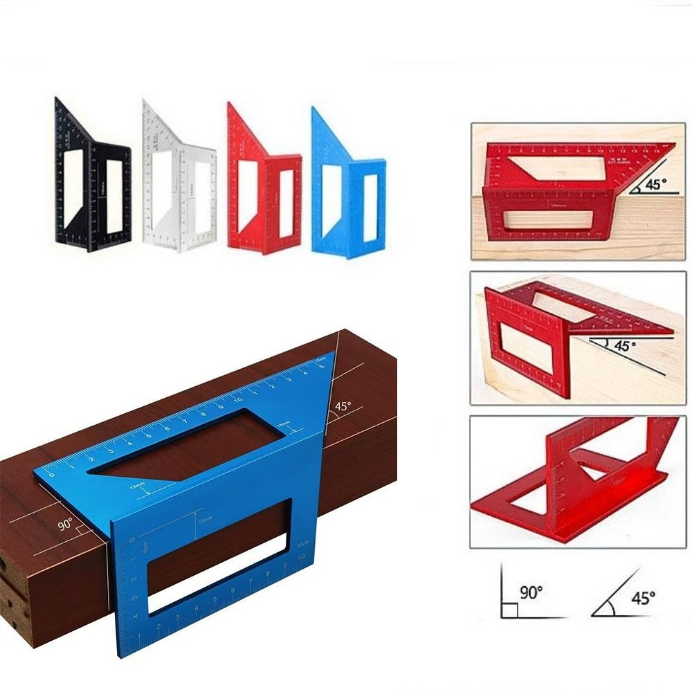 Multifunctional Woodworking Square Aluminum Zinc Zinc Alloy Marking Gauge Angle Ruler  Woodworking