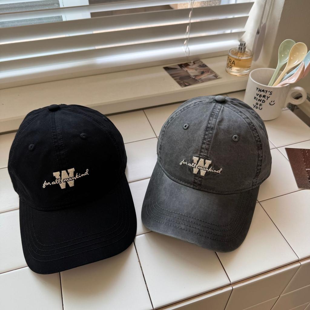 Spring and Summer American Letter Embroidery Washed Cotton Baseball Cap Children Big Head Circumference Deep Top Cap Men's Sunscreen Cap Tide