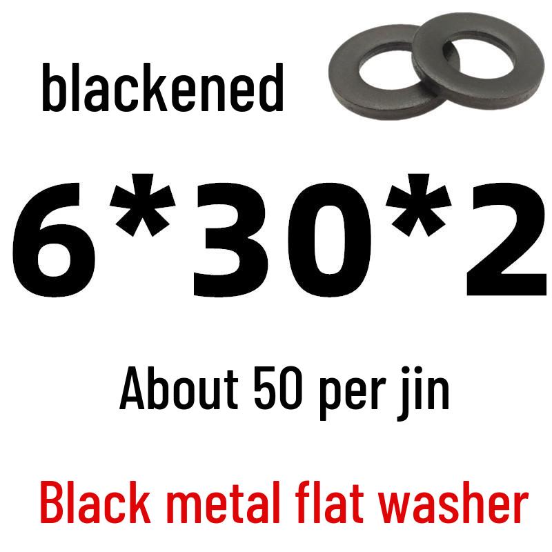 Thickened Black Iron Flat Washer for Screws, Non-standard Round Design