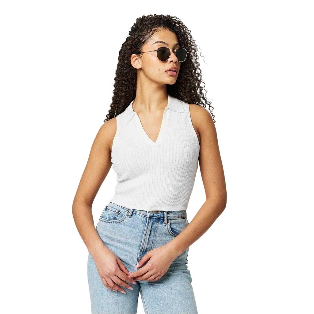 Jack Wills Womens/Ladies Cable Knit Sleeveless Shirt