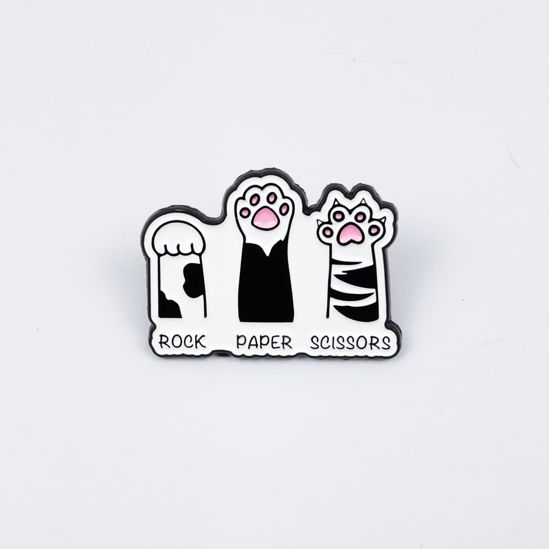 Cartoon Unicorn Cat Paw Brooch - Cute Animal Badge for Kids  Backpacks