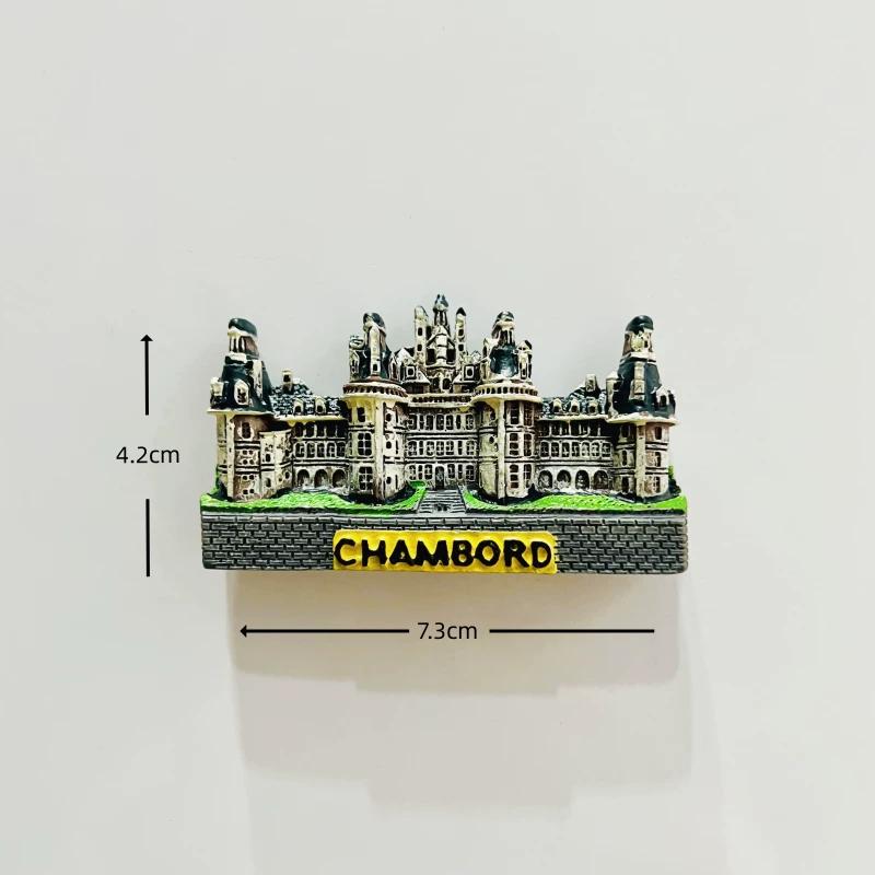 France Alsace Wine Estate Resin Fridge Magnet Stickers Travel Souvenir Gift Landscape Refrigerator Magnet Home Kitchen Decor