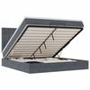 Maison Exclusive - Cadre de lit ottoman avec matelas gris foncé 200x200 cm velours