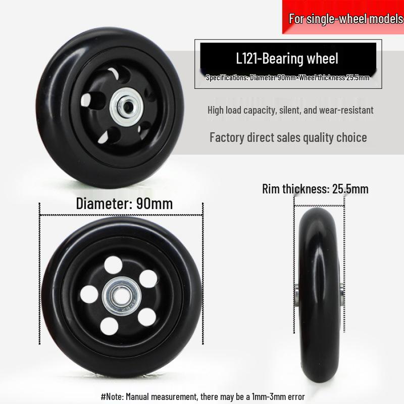 Universal Wheel Replacement for Luggage Suitcase: Leather Caster Rubber Roller Rim Repair Accessories