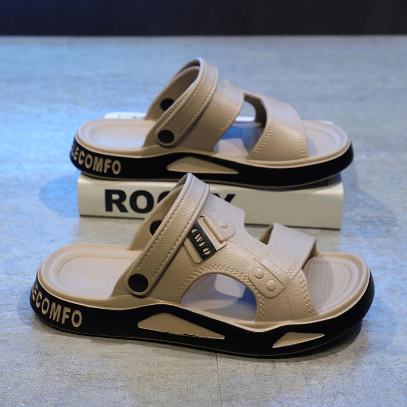 Summer Men's Slippers EVA Sandals Outdoor Light Slippers Platform Sole Casual Men Beach Shoes Non-slip Open-toe Male Sandals New