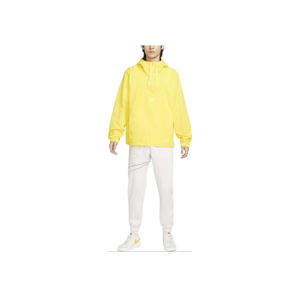 Nike Club Half-Zip Hooded Casual Long Sleeve Jacket Men Outerwear Luminous-Yellow FN3893-718