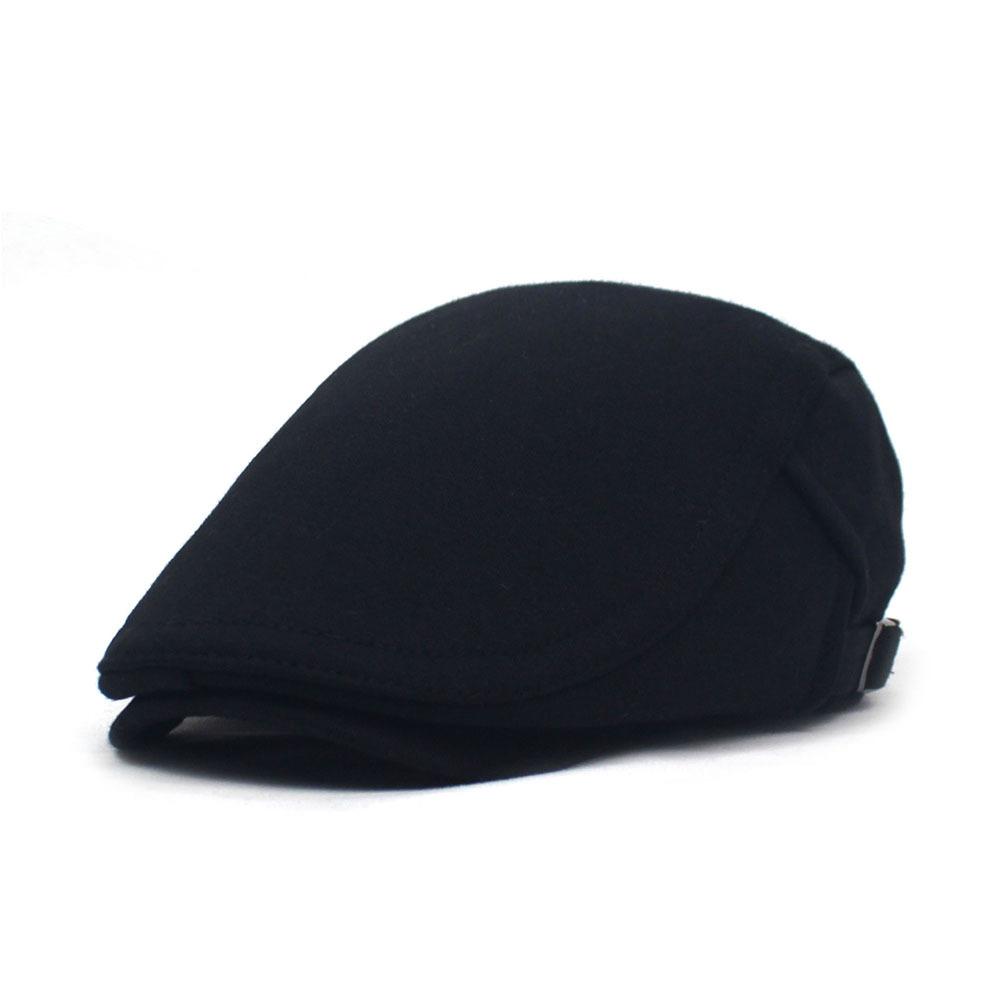 Beret Men's Casual Solid Color Cap Forward Cap Adjustable Hat