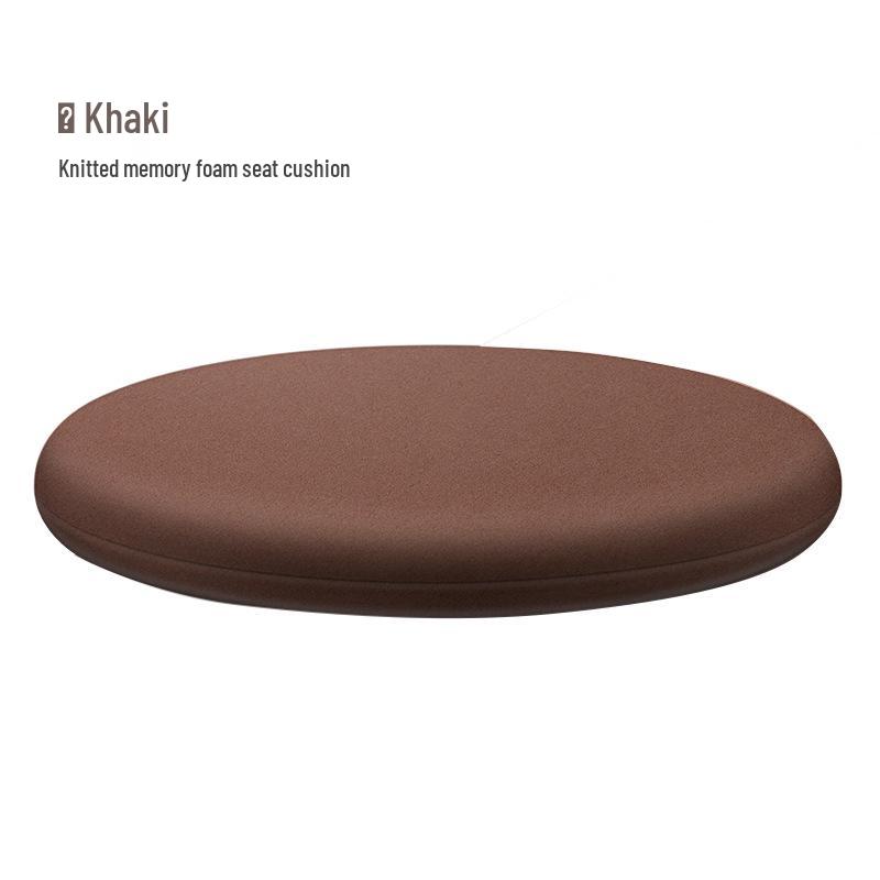 MUJI-Style Tatami Round Memory Foam Seat Cushion - Breathable, Solid Color, Tie-On for Office Chair