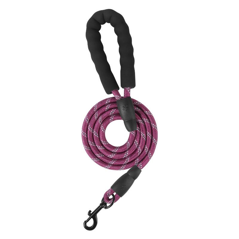 New reflective round rope dog outdoor leash pet leash multi-color medium and large dog walking rope leash