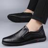 Fashion All-match Male Business Shoes All-match Male Casual Loafers Comfortable Man Walking Footwear Men's Genuine Leather Dress Shoes