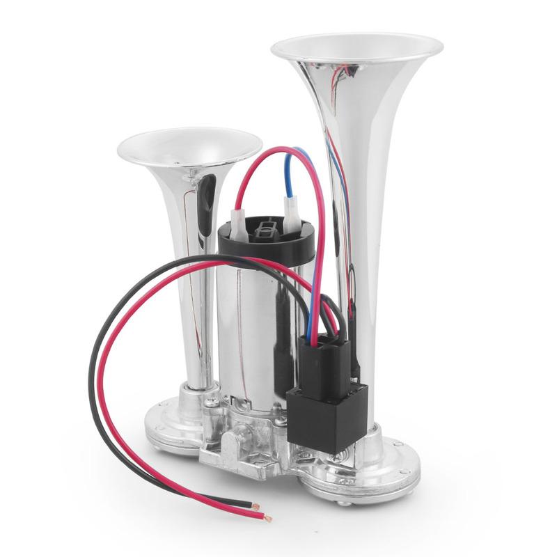 12V 600dB Super Loud Dual Horn Speakers Dual Electric Air Horn Kit With Compressor for Vehicle, Car, Truck, and Bat