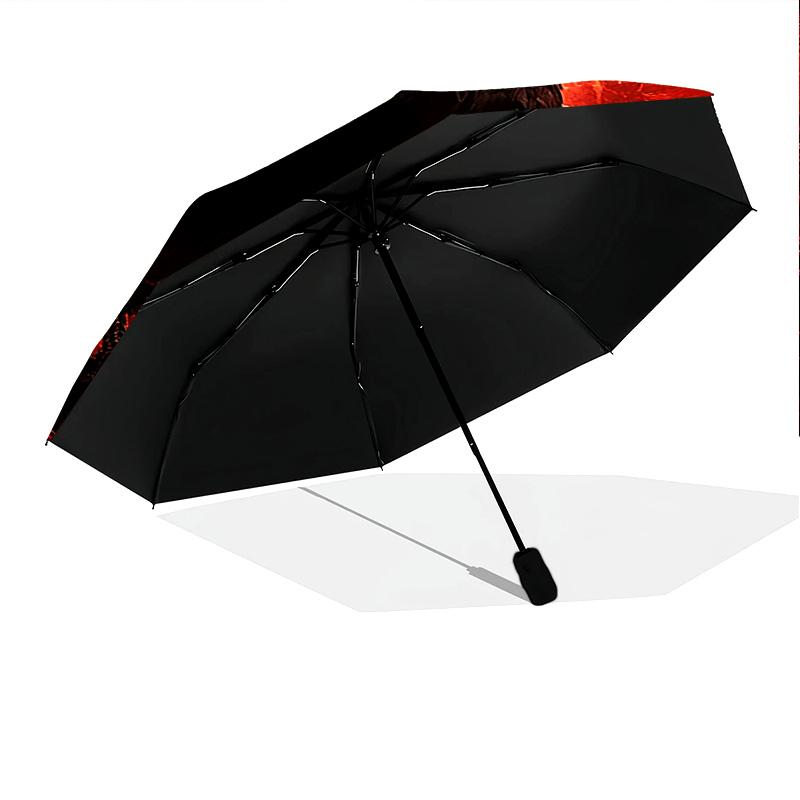1 PC Automatic Folding Umbrella - Crow Artwork Pattern, Portable & Foldable Design with 8 Ribs, Christmas Birthday Gifts