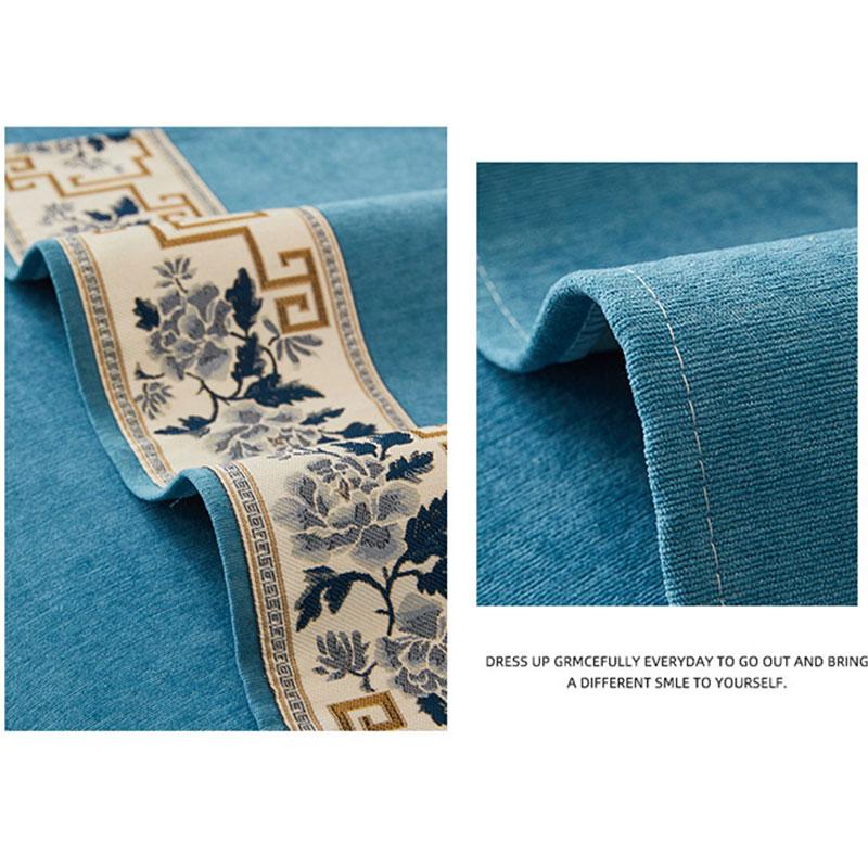 Solid Color Chinese Embroidery Sofa Cover Grey Chenille All Season Anti Slip Sofa Cushion Fully Covered Dust-proof Sofa Towel