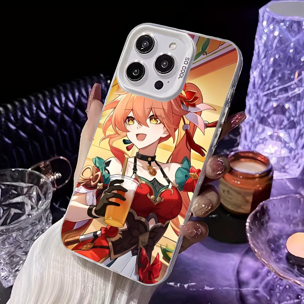 HSR Guinaifen White Translucent Mobile Phone Case for iPhone 17 16 15 14 13 12 11 X XR XS Air Pro Max Plus Colorful Cover