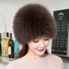 Korean Version of Fox Fur Hat Women's Winter Warm Fur Hat Berey Snow Hat Skinny Ski Hat Ear Protector Head Hat