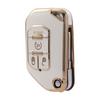 Gold Edge Car Key Case for Jeep Wrangler Sahara 21 & Wrangler 18-20 Models