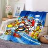 Mario'S Adventure Space Flannel Blanket Super Soft Warm Cozy Blanket For Sofa Bed Office Travel Allseason Home Decor Gift
