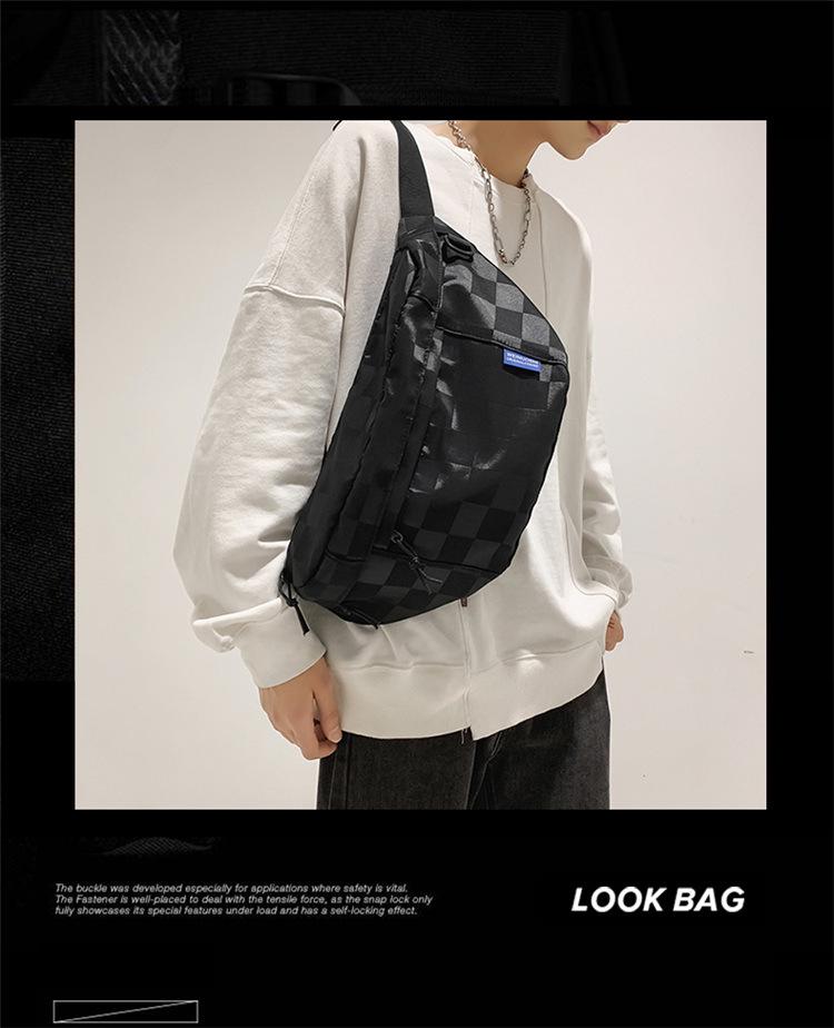 Schoolbag Korean Version Sports Breast Bag 1011 New Men's Fashion Trend Student Shoulder Bag Personalized Casual Messenger Bag