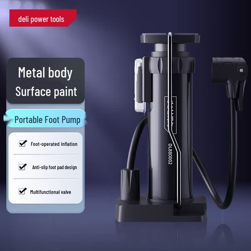 Deli DL880002 Multifunctional High-Pressure Foot Air Pump