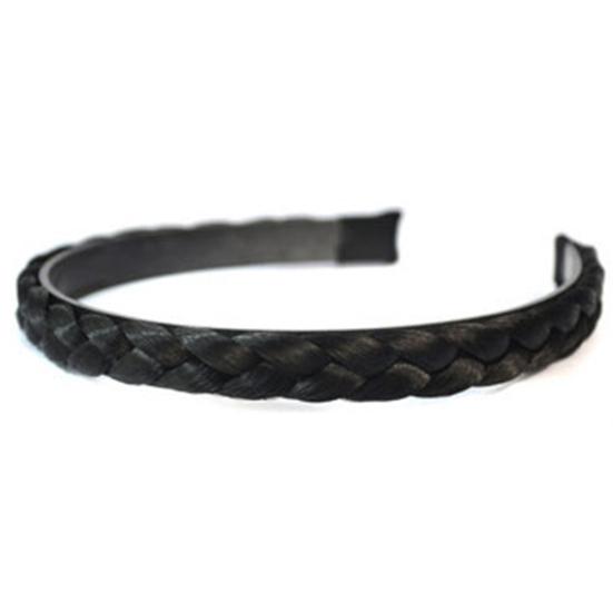 Women Chemical Fiber Hair Hoop Synthetic Wig Braided Headband Headwear Hairband