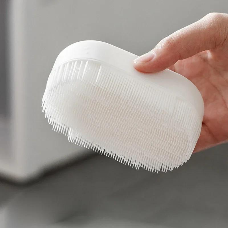 Household Multifunctional Single-sided Laundry Brush Plastic Shoe Brush Fine Soft Fur Clothes Cleaning Brush Nail Brush