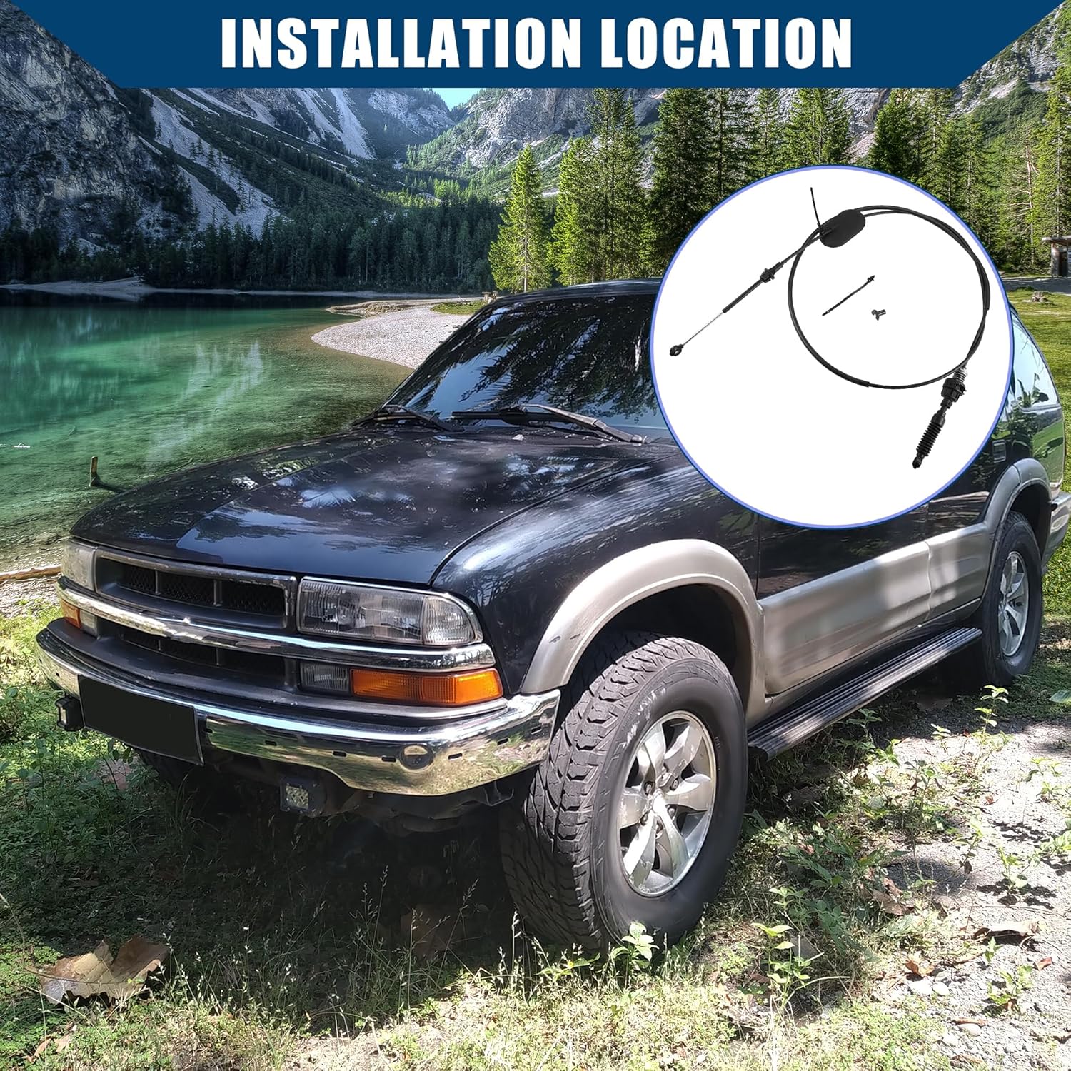 NO. 15189198 Automatic Transmission Gear Shifter Cable for Chevy Blazer S10 for GMC Jimmy Sonoma/Auto Trans Control Range Selector Lever Cable