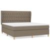 Maison Exclusive - Sommier à lattes de lit avec matelas Taupe 180x200 cm Tissu