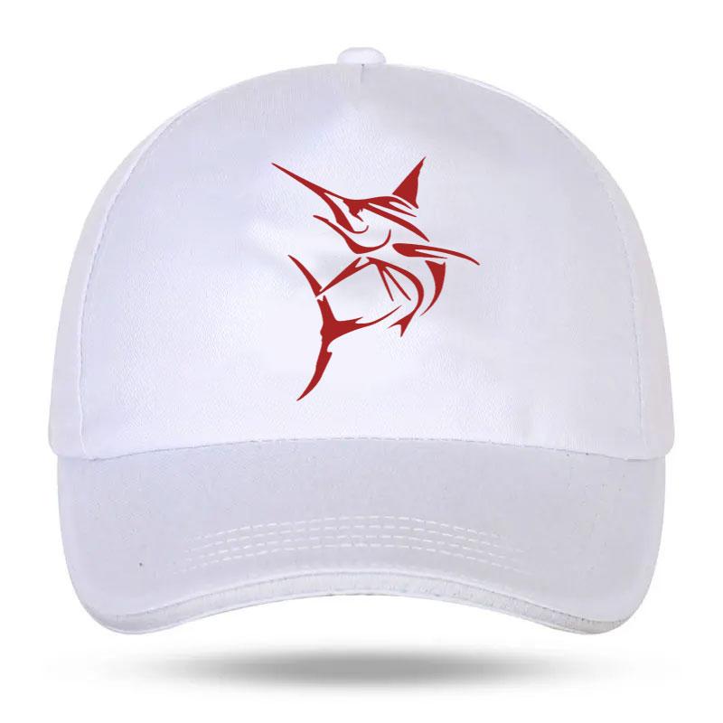 Marlin Fish Large swordfish Fishing Print Baseball Cap Unisex Women Parent-child Hats Outdoor Adjustable Caps Trucker Hat wayne