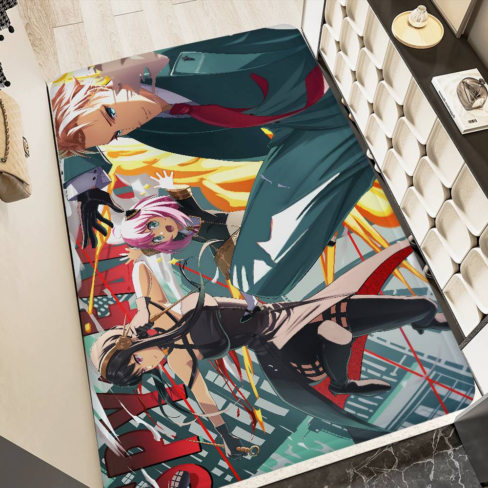 Anime Spy X Family Kitchen Mat Nordic Style Bedroom Living Room Doormat Home Balcony Anti-Slip Welcome Rug