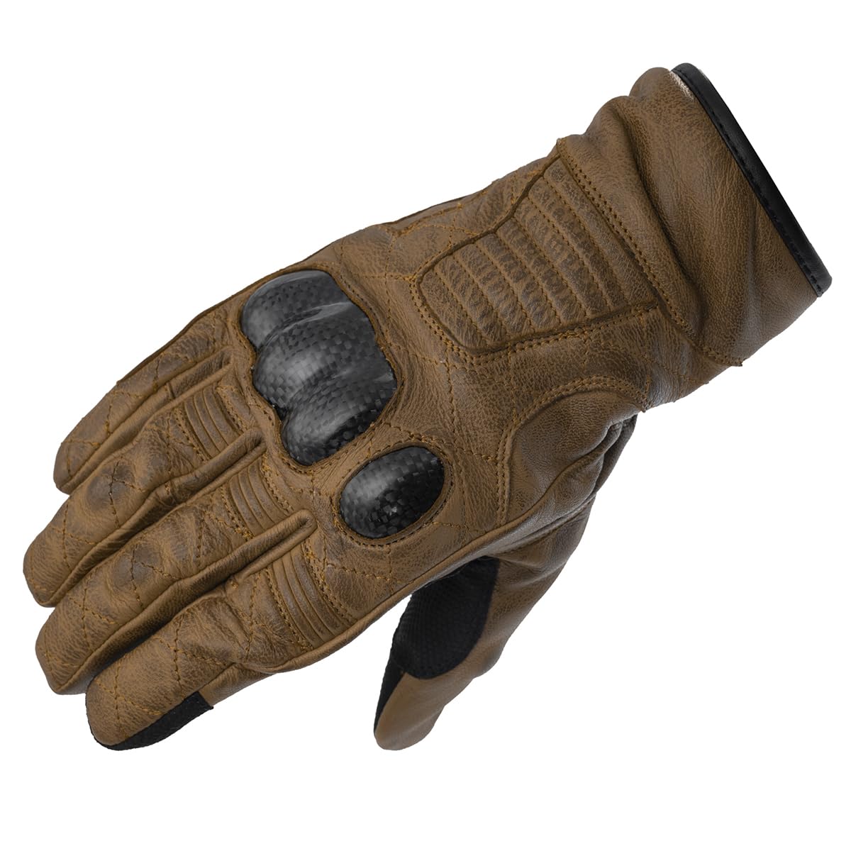 

Komine Motorcycle Gloves Vintage Leather Carbon Fiber Winter Size S GK-852 Gloves, Brown,