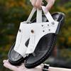 Newest Mens Sandals Genuine Leather Casual Shoes Men Beach Sandalia Brand Man Slippers Black White Sneakers Comfortable Summer Shoe