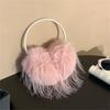 Furry Earmuffs Headwear Stay Warm and Trendy Long Haired Oversized Ear Warmer