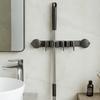 Suction Cup Installation Mop Clip with Hook Adjustable Bathroom Rack Wall Mounted Rustproof Broom Storage Rack