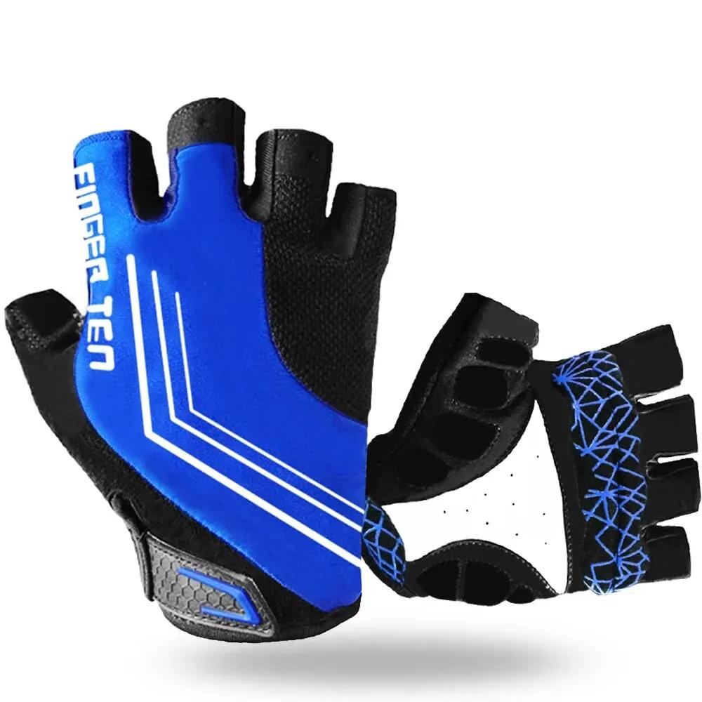 

Перчатки для велоспорта, противоскользящие, амортизирующие, перчатки для горного велосипеда, дышащие, для BMX, MTB, для мотокросса, дышащие, для мужчин и женщин XL синий