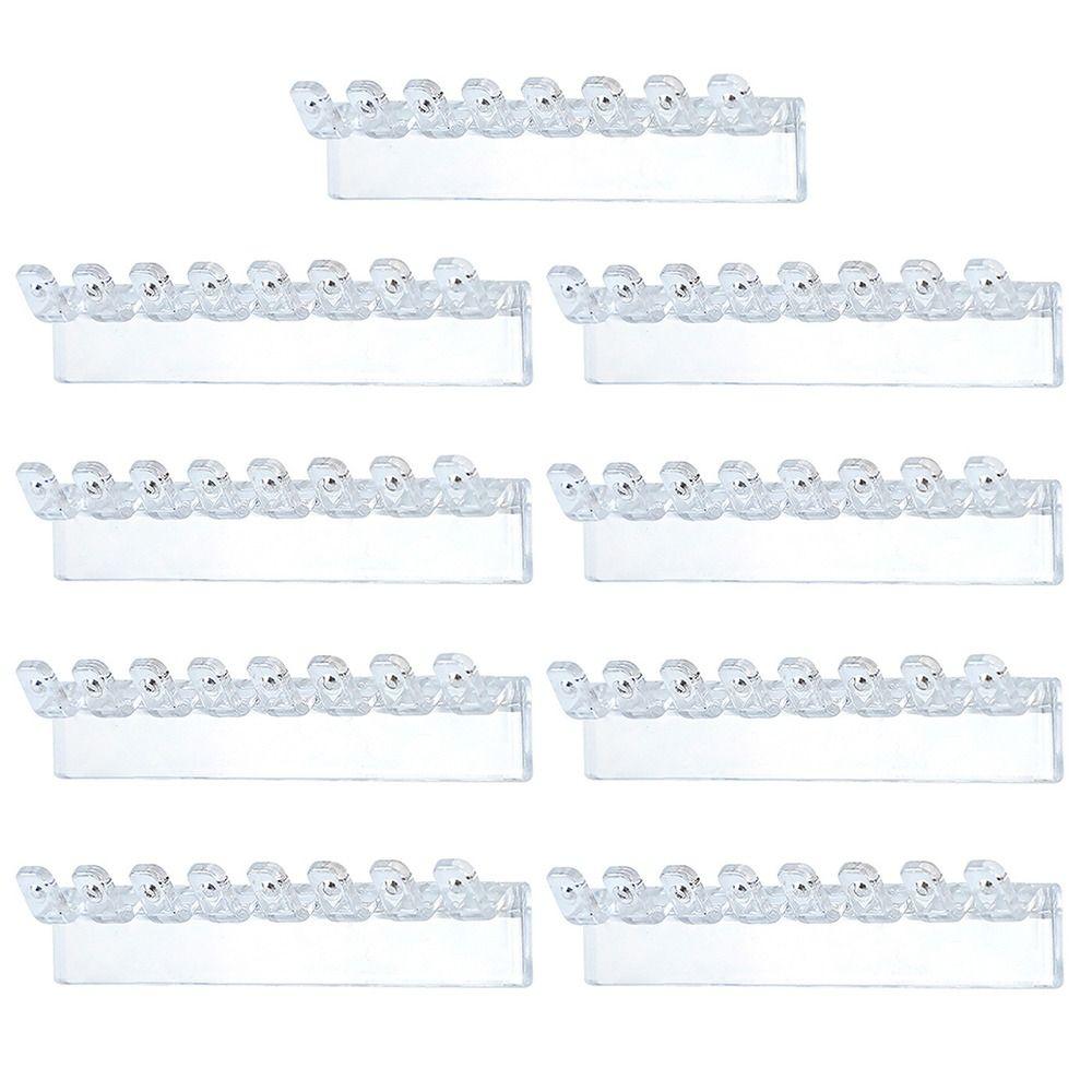 9Pcs Transparent Necklace Holder Wall Mounted Earrings Necklace Organizer  Jewelry Store