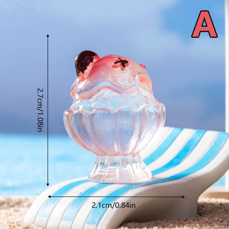 Mini Fruit Smoothie Desktop Ornaments Micro Landscape Model Home Garden Decor Toy