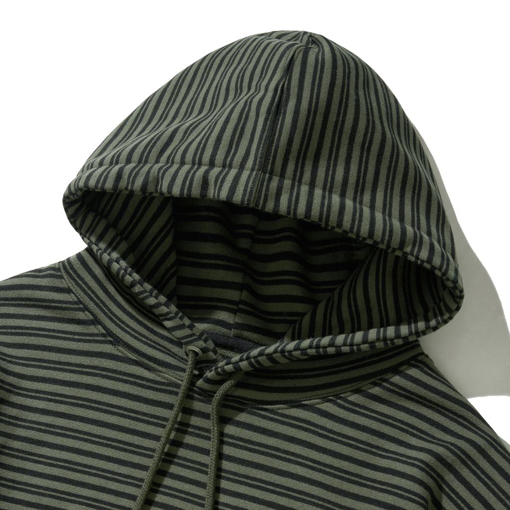 Small Authentic Striped Hoodie - Khaki