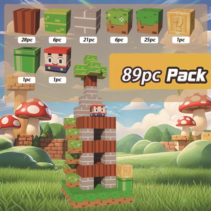 Mini Mario Scene Magnetic Building Blocks Set for Kids