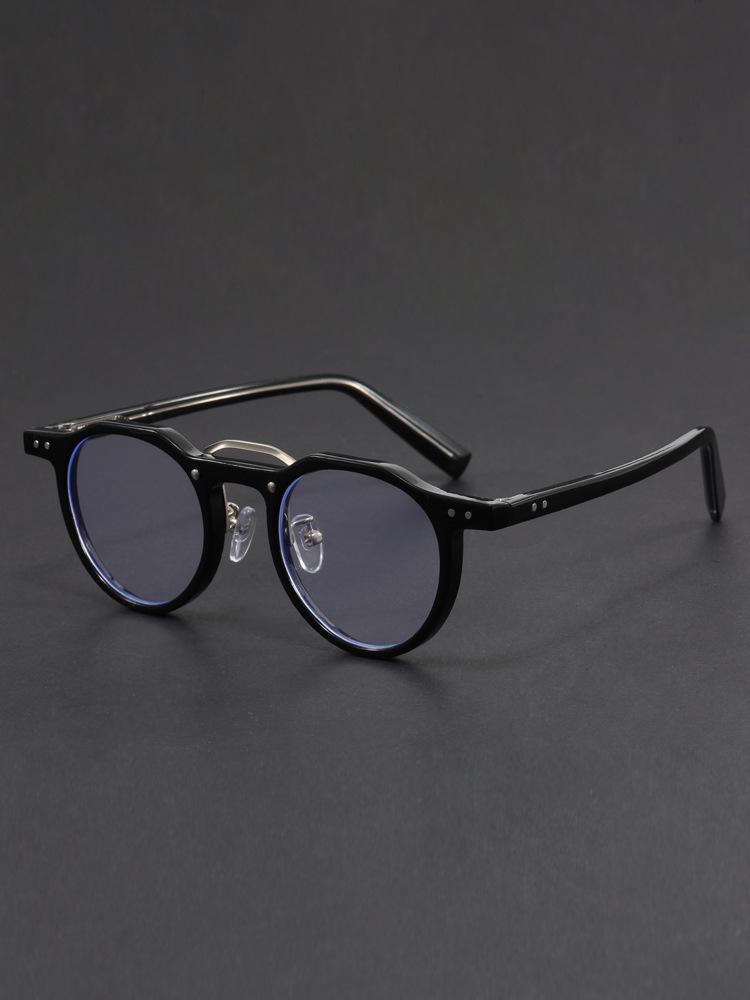 Retro Anti Blue Light Reading Glasses Women Men Round Myopia Glasses In Trend Retro Prescription Eyeglasses Photochromic Lens +1