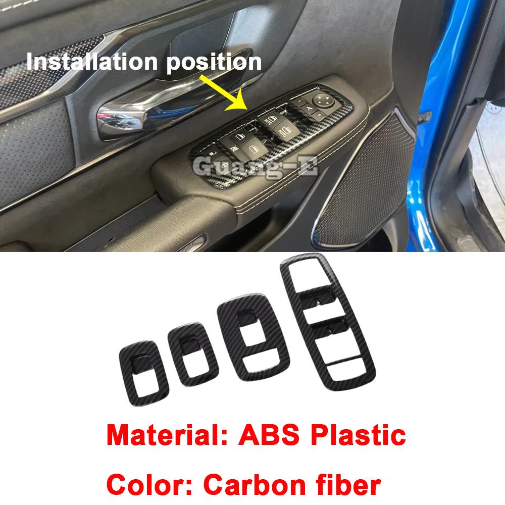 For Dodge Ram 1500 TRX   2024 ABS Steering Wheel Frame Dashboard Armrest Handle Panel Air Outlet Vent Trim Gear