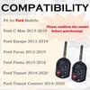 Keyless Entry Remote Control Head Key Fob Replacement Fits for Ford Focus 2012 2013 2014 2015 2016 2017 2018   C-MAX Escape Fiesta Transit Connect