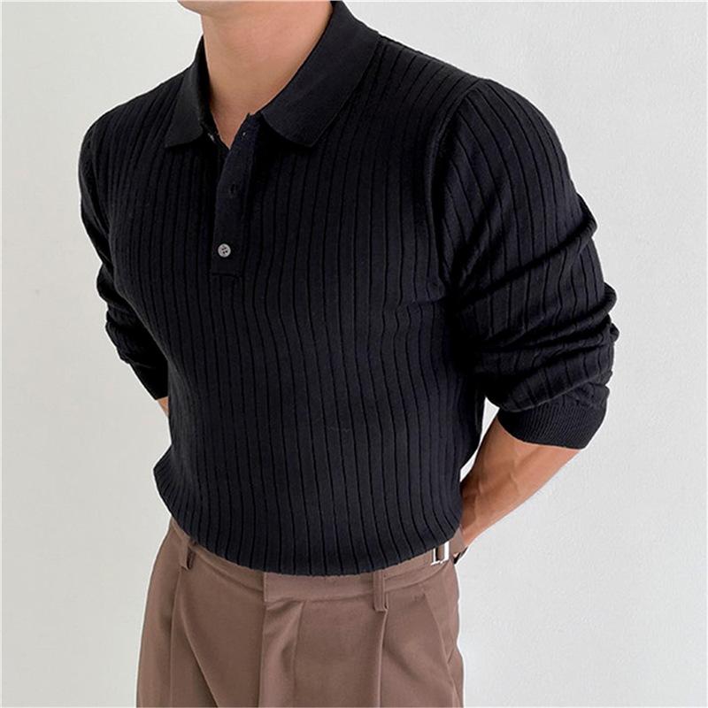Men's Slim-Fit Autumn Winter Knitwear: High-End American Muscle Fitness Fashion