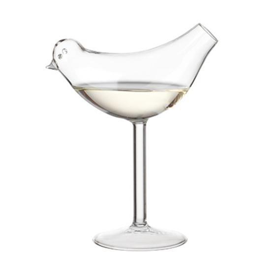 1/2Pcs Bird Shaped Cocktail Martini Champagne Glass Clear Whiskey