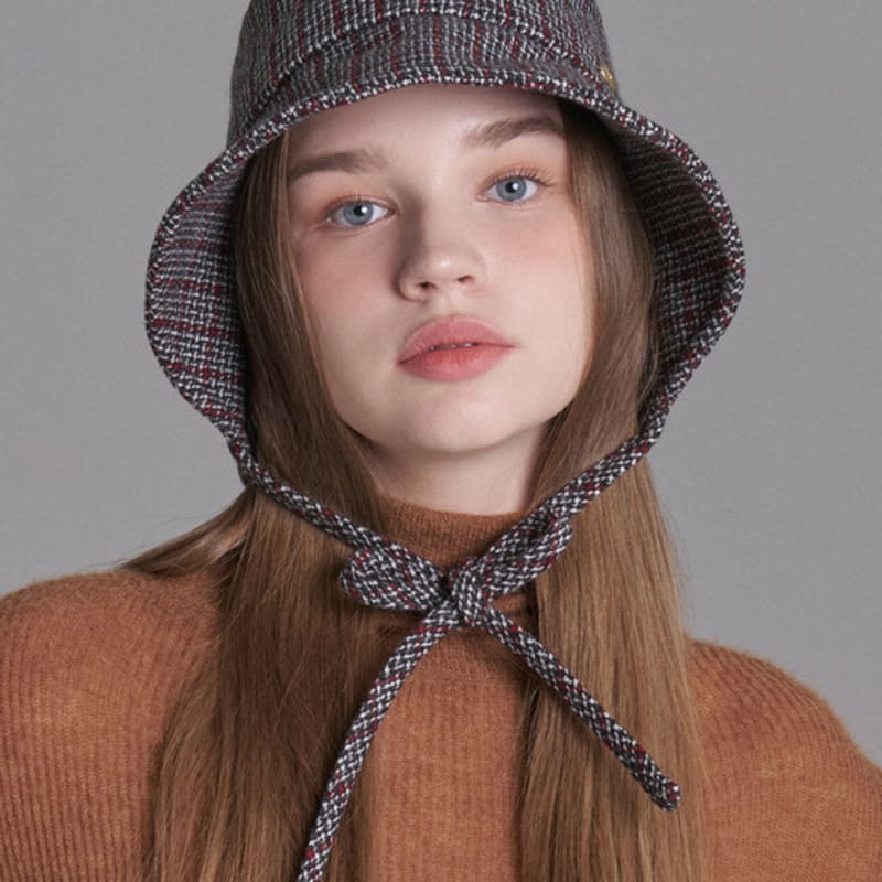 WHITE SANDS Check Wool Transformed Bonnet Hat Herona (4 Colors)