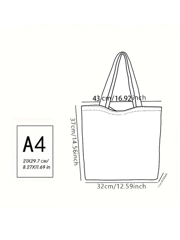1pc,cartoon cat head handbag, reusable fashionable handbag, multifunctional handbag, printed canvas shopping bag