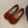 IPPEUM Velvet Mary Jane Shoes 2025 New Ballerinas Shoes Mujer  Split Toe Ballet Flats