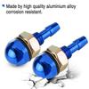 2pcs Universal Aluminum Alloy Car Auto Front Windshield Sprayer Washer Nozzle Blue